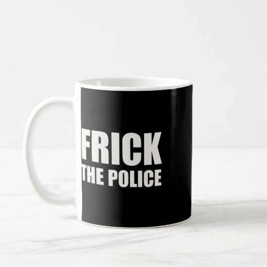 フリック警察 – おもしろい抗議 コーヒーマグカップ (左)