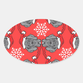 フリッチェ・ワイヒナッチン！ 楕円形シール