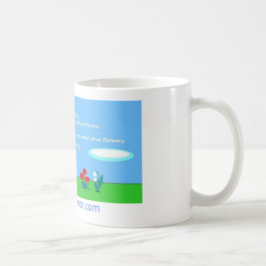フリッツの花の引用文のマグ コーヒーマグカップ (右)