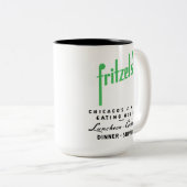 フリッツェルのレストラン，州&レイク，シカゴ， IL ツートーンマグカップ (正面右)