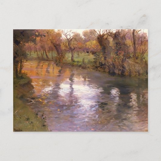 フリッツタウロー川の土手の果樹園 ポストカード (正面)