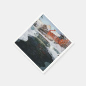 フリッツ、チューロー、リレハンメルの新工場 スタンダードカクテルナプキン (角)