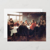 フリッツ・フォン・ウードによる最後の晩餐1886 ポストカード (正面/裏面)