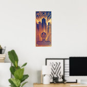 フリッツ・ラング・メトロポリス(1927)ヴィンテージ映画ポスター ポスター (ホームオフィス)