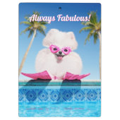 フリッパーのプールサイド犬 クリップボード (裏面)