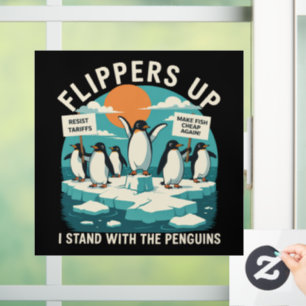 フリッパーアップ!ペンギンと共に Funny Resist ウィンドウサイン