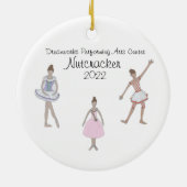 フリッパーソナライズされたツ/ソリダー/フラワーナツクラッカーセラム セラミックオーナメント (裏面)