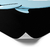 フリッピクールンおもしろいドルフィンプンダークBG ポスター (角)