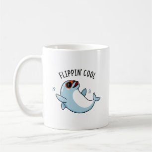 フリッピクールンおもしろいドルフィンプン コーヒーマグカップ