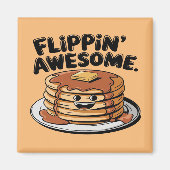 フリッピンパンケーキスタック素晴らしブレックファおもしろいースト マグネット (正面)