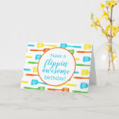 フリッピン素晴らしの明るい台所道具/フリッパー カード (黄色い花)