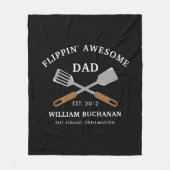 フリッピン素晴らしパパBBQ父パーソナライズされた フリースブランケット (正面)