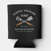 フリッピン素晴らしパパBBQ父パーソナライズされた 缶クーラー (裏面)