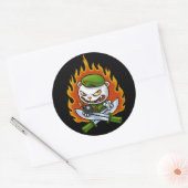 フリッピー火炎タトゥーシール ラウンドシール (封筒)