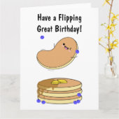 フリップした素晴らし誕生日のパンケーキカードを持つ カード (黄色い花)