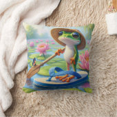 フリップに浮かぶカエル クッション (ブランケット)