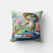 フリップに浮かぶカエル クッション (正面)