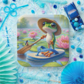 フリップに浮かぶカエル ペーパープレート (パーティー)