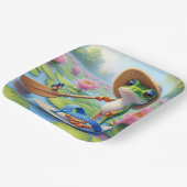 フリップに浮かぶカエル ペーパープレート (傾斜あり)