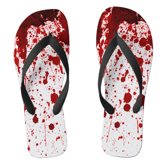 フリップスサンダルスブラッド（ばちゃばちゃ）跳ねるバンパイアゴシック ビーチサンダル (フットベッド)