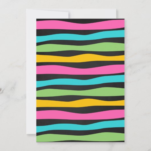 フリップタンブルジャンプ体操ブラック誕生日招待状 招待状 (裏面)