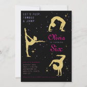 フリップタンブル&ジャンプ体操バースデーパーティー 招待状 (正面)