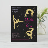 フリップタンブル&ジャンプ体操バースデーパーティー 招待状 (スタンド正面)