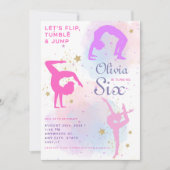 フリップタンブル&ジャンプ体操バースデーパーティー 招待状 (正面)