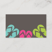 フリップフロッカラフルプサンダル熱帯個人スタイル 名刺 (裏面)