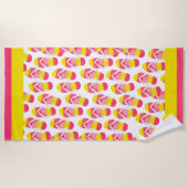 フリップフロッピングのような熱狂するビーチタオル ビーチタオル (正面)