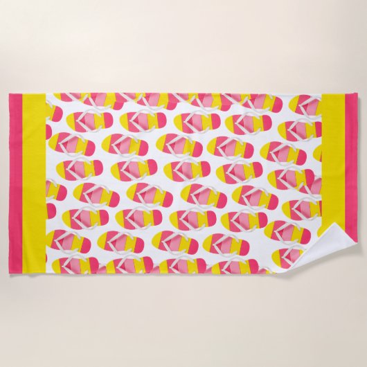 フリップフロッピングのような熱狂するビーチタオル ビーチタオル (正面)