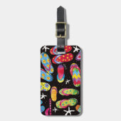 フリップフロップおもしろい荷物タグ ラゲッジタグ (正面縦)