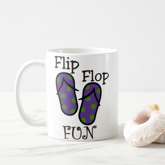 フリップフロップおもしろい コーヒーマグカップ (ドーナツ)