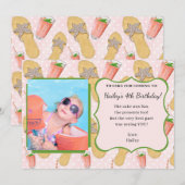 フリップフロップとレモネードの写真を使った感謝カード サンキューカード (正面/裏面)