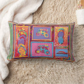 フリップフロップのおもしろいのコラージュの枕 ランバークッション (ブランケット)