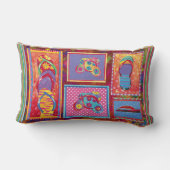 フリップフロップのおもしろいのコラージュの枕 ランバークッション (裏面)