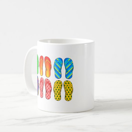 フリップフロップのおもしろい コーヒーマグカップ (正面左)