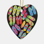 フリップフロップのオーナメント セラミックオーナメント (左)