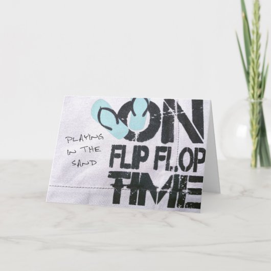 フリップフロップのタイムグリーティングカード サンキューカード (正面)