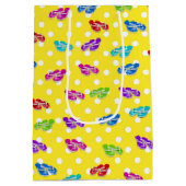 フリップフロップの水玉模様 ミディアムペーパーバッグ (裏面)