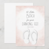 フリップフロップの踊る足 招待状 (正面/裏面)