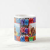 フリップフロップはあなた自身の写真のマグを加えます コーヒーマグカップ (中央)