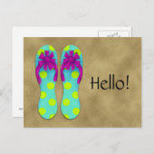 フリップフロップはがき ポストカード (正面/裏面)