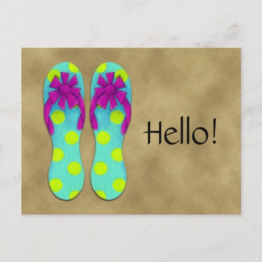 フリップフロップはがき ポストカード (正面)