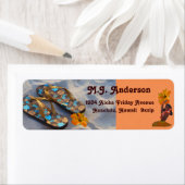 フリップフロップサンダルコーラルフラダンサー ラベル (インサイチュ)