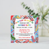 フリップフロップサンダルバースデーパーティ招待状 招待状 (スタンド正面)