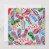 フリップフロップサンダルバースデーパーティ招待状 招待状 (裏面)