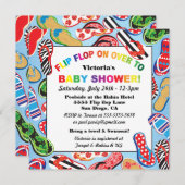 フリップフロップサンダルベビーシャワー招待状 招待状 (正面/裏面)