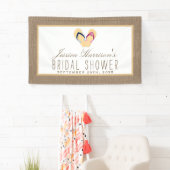 フリップフロップサンドビーチバーラップブライダルシャワー 横断幕 (インサイチュ)