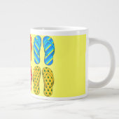 フリップフロップス…私はビーチが大好き! ジャンボコーヒーマグカップ (右)